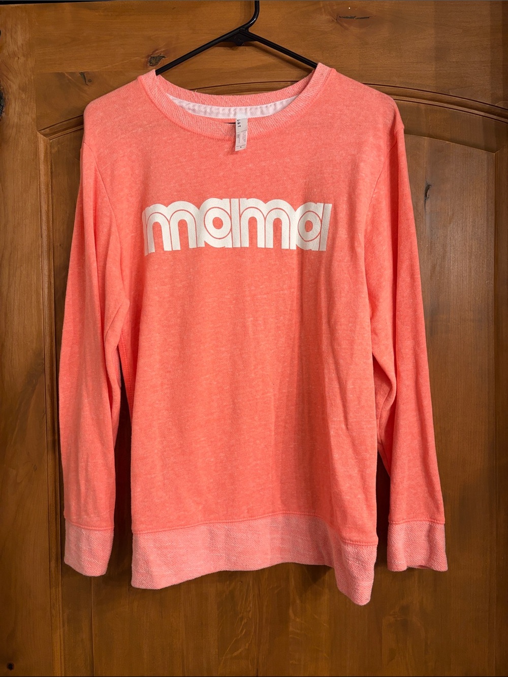 Mama Graphic Long-Sleeve Top - Coral Pink
